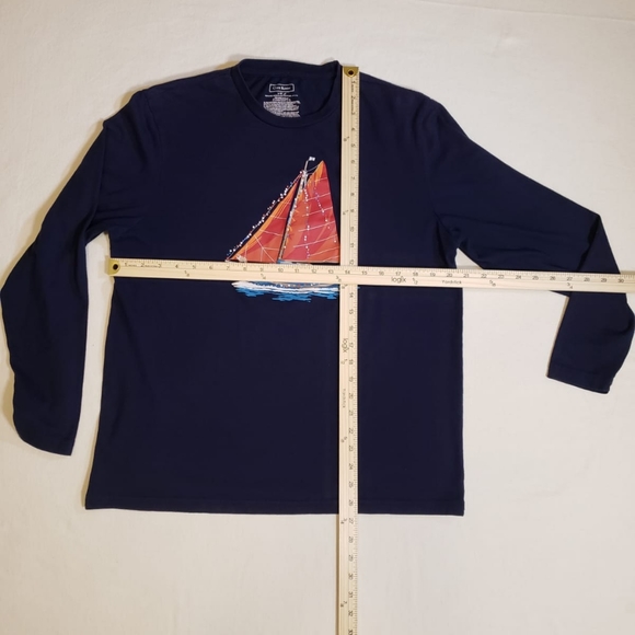 Club Room Men Blue Shirt Long Sleeve Graphic Sail Boat Size L - Picture 4 of 6